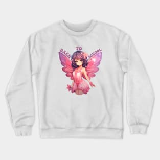 Magical Back to School Pink Fairy Anime Crewneck Sweatshirt